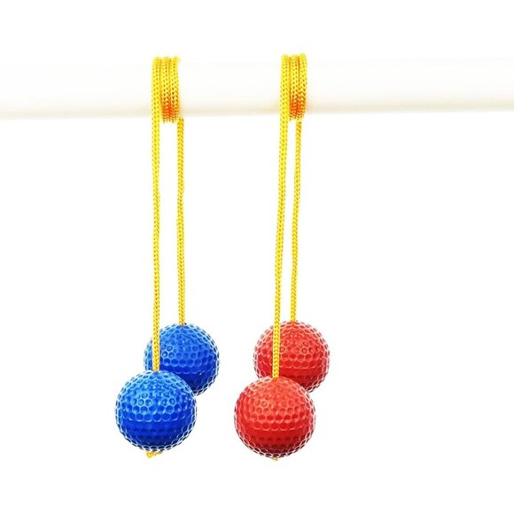 6 Pack Ladder Balls Toss Replacement Ball Red Blue Yellow Rope Fun Backyard - Picture 3 of 7